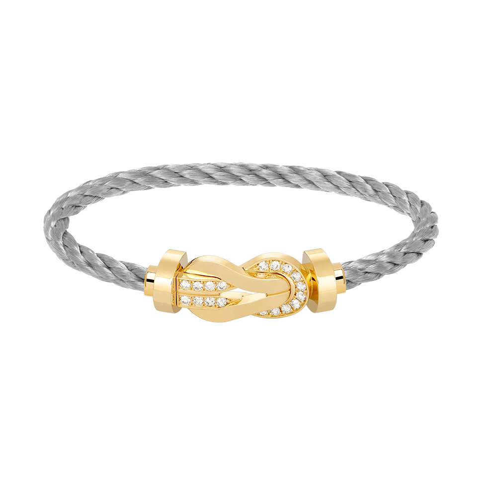 ¡®Lumi¡¯CHANCE LARGE 8 FIGURE BUCKLE HALF DIAMOND BRACELET GOLD