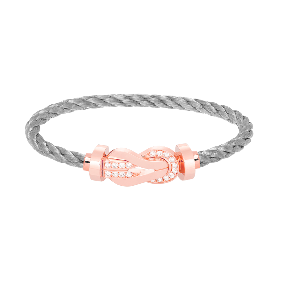 ¡®Lumi¡¯CHANCE LARGE 8 FIGURE BUCKLE HALF DIAMOND BRACELET ROSE GOLD