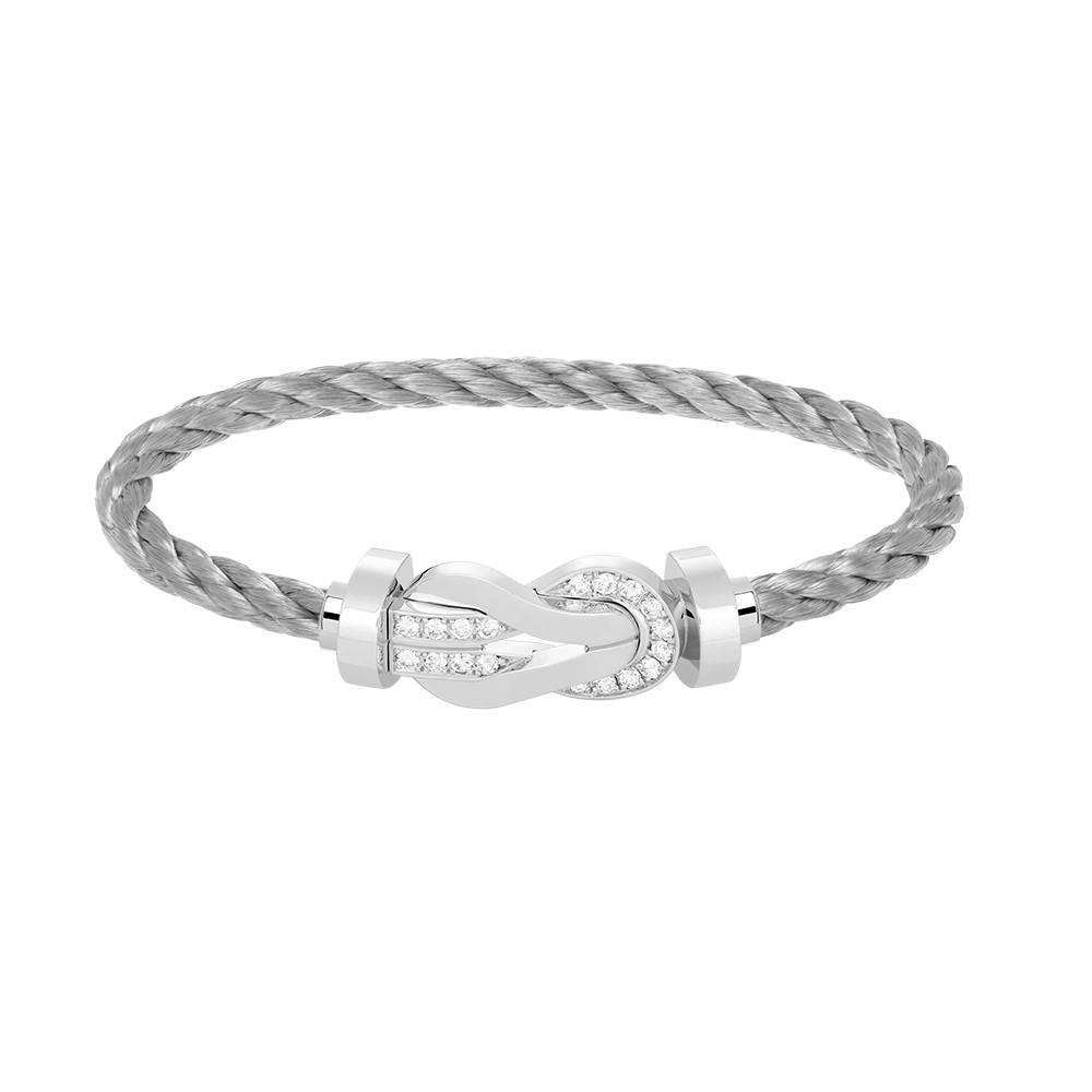 ¡®Lumi¡¯CHANCE LARGE 8 FIGURE BUCKLE HALF DIAMOND BRACELET SILVER