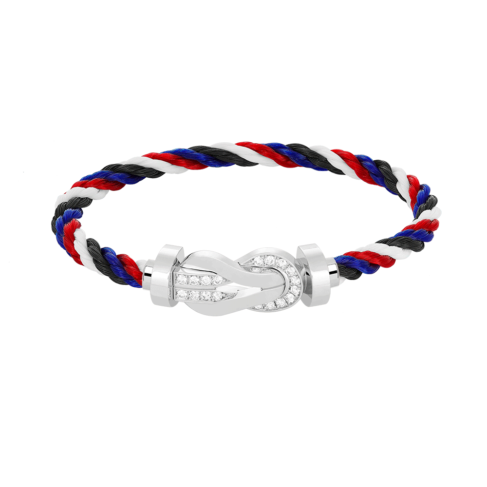 ¡®Lumi¡¯CHANCE LARGE 8 FIGURE BUCKLE HALF DIAMOND BRACELET SILVER