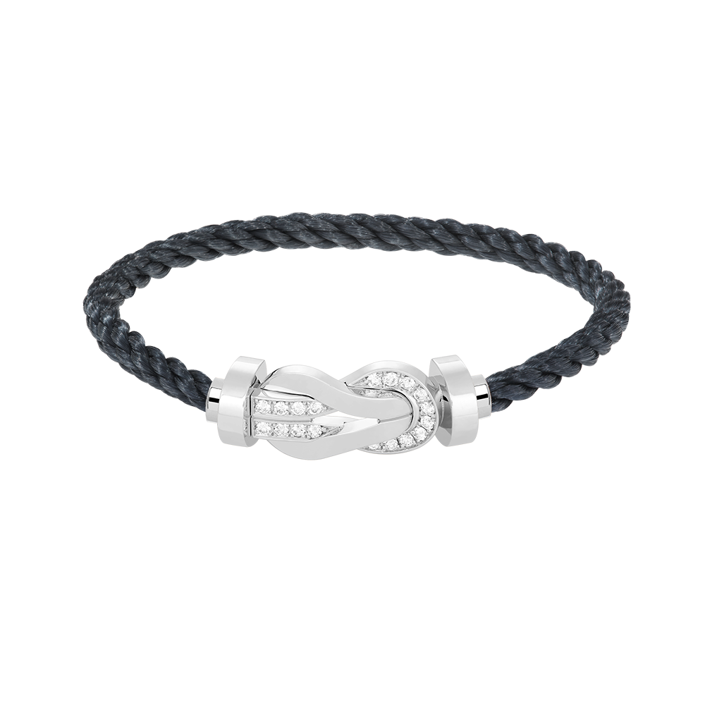 ¡®Lumi¡¯CHANCE LARGE 8 FIGURE BUCKLE HALF DIAMOND BRACELET SILVER