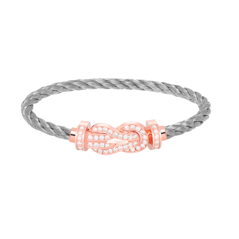 ¡®Lumi¡¯CHANCE LARGE 8 FIGURE BUCKLE FULL DIAMOND BRACELET ROSE GOLD