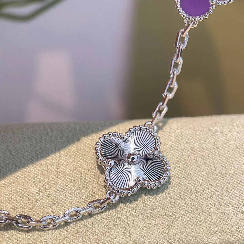 [Lumi jewelry] CLOVER 5 MOTIF VIOLET BRACELET COLLECTION