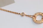Lumi® LOVE Halskette, verstellbar, Roségold, 2 Diamanten 