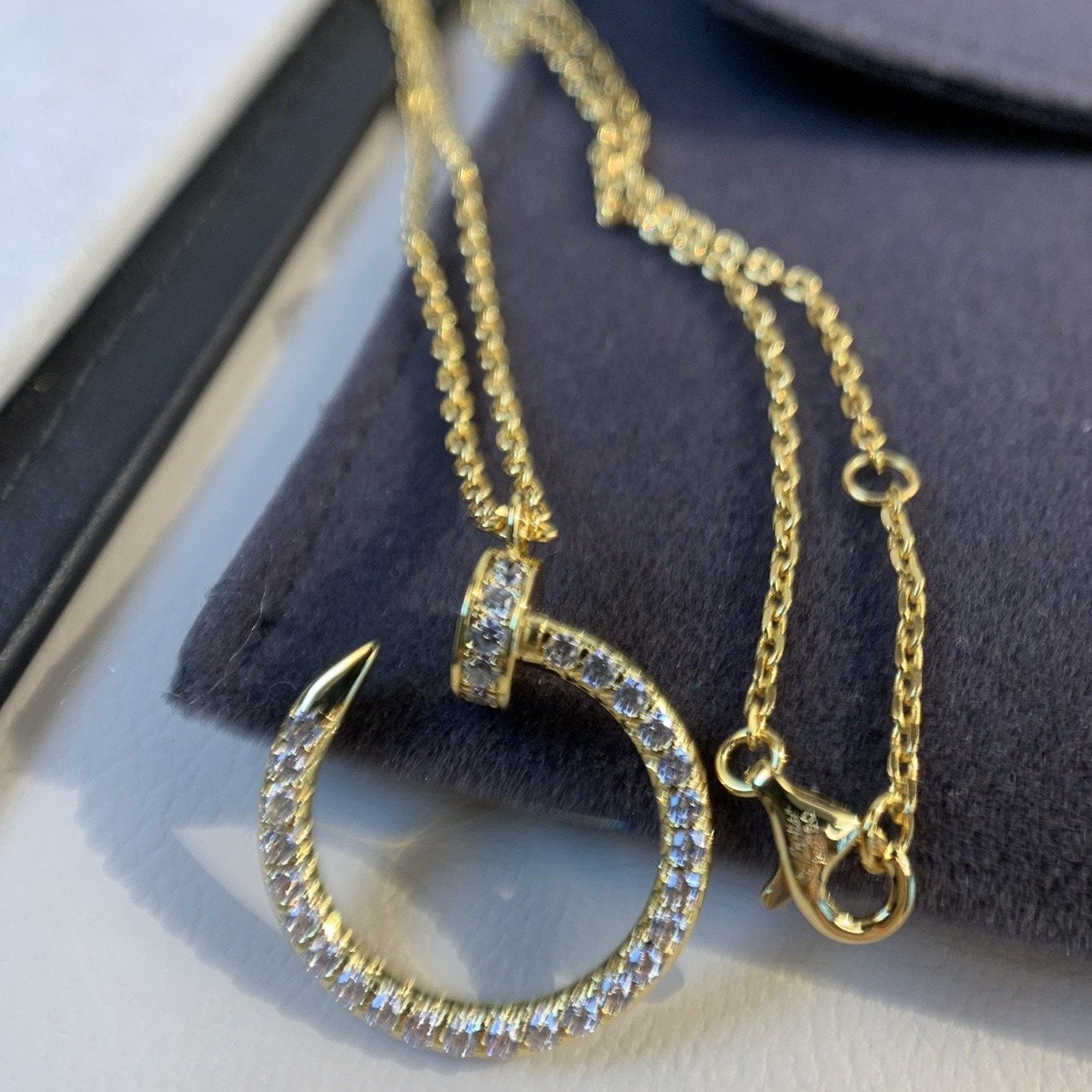 ¡®Lumi¡¯JUSTE NECKLACE GOLD DIAMONDS