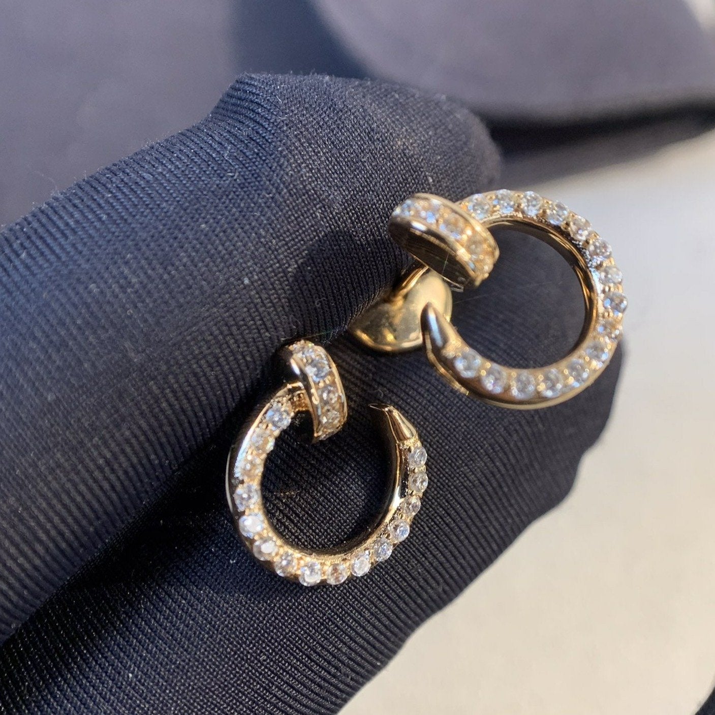 ¡®Lumi¡¯JUSTE EARRINGS GOLD DIAMONDS