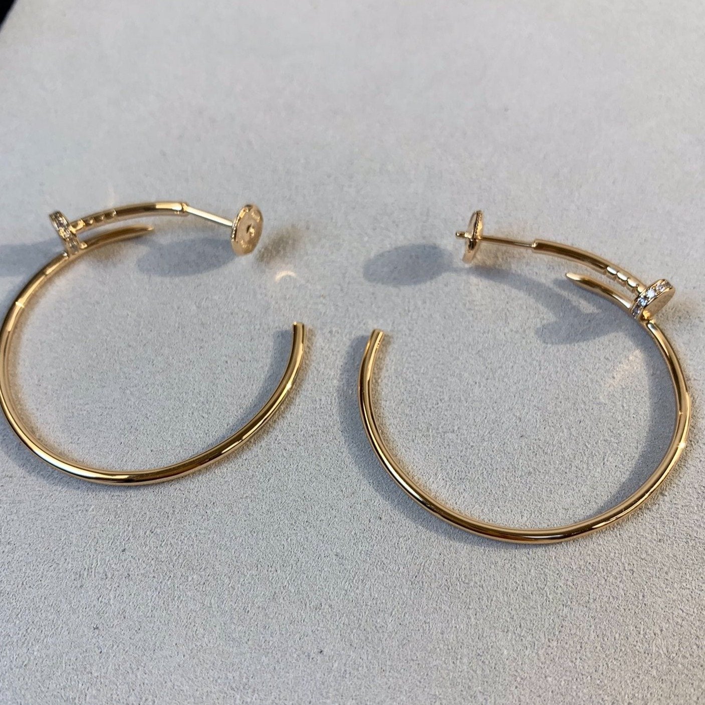 ¡®Lumi¡¯JUSTE EARRINGS GOLD DIAMONDS 1.8MM