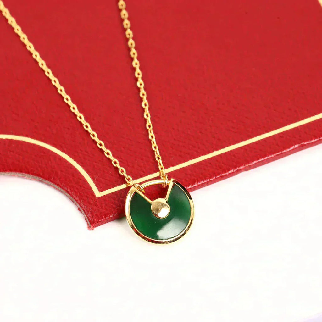 ¡®Lumi¡¯AMULETTE GOLD MALACHIT-HALSKETTE