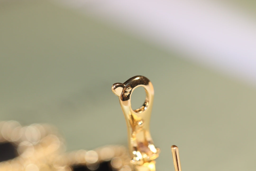 Lumi® Kleeblatt-Ohrringe Gold Onyx Perlmutt 3 Motive 