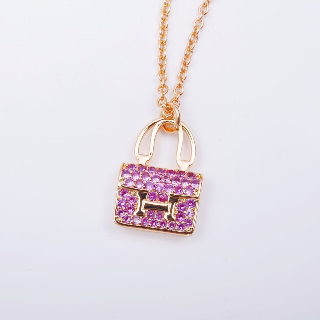 Lumi CONSTANCE Anhänger Lila Diamantkette