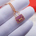 Lumi CONSTANCE Anhänger Lila Diamantkette