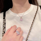 Lumi CONSTANCE Anhänger Lila Diamantkette