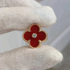 Lumi® CLOVER MEDIUM 1 MOTIFS CARNELIAN DIAMOND Ohrringe