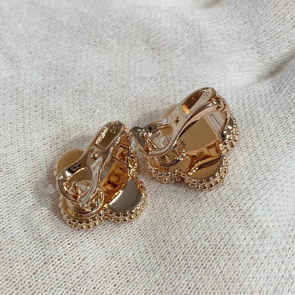 Lumi® CLOVER MEDIUM 1 MOTIFS CARNELIAN DIAMOND Ohrringe