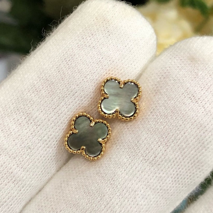 ¡®Lumi¡¯CLOVER MINI GOLD OHRRINGE