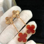 Lumi® CLOVER 2 MOTIF LASER CARNELIAN EARRINGS