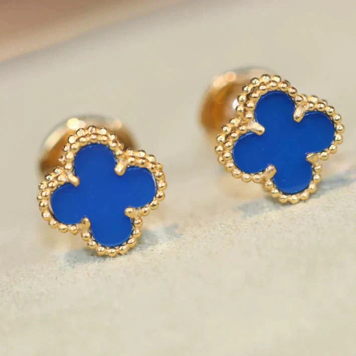 ¡®Lumi¡¯CLOVER MINI 9.5MM TURQUOISE EARRINGS