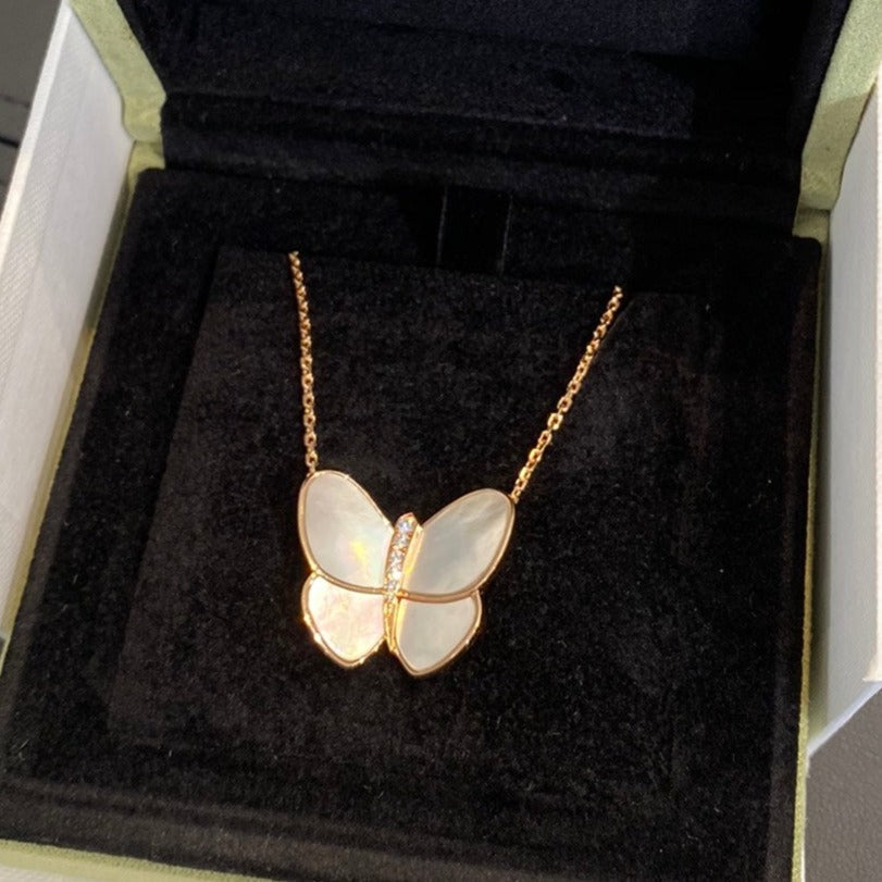 ¡®Lumi¡¯SCHMETTERLING GOLD MOP DIAMANT-KETTE