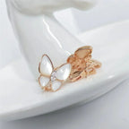 Lumi® Schmetterlings-Perlmutt-Diamantohrringe