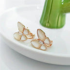 Lumi® Schmetterlings-Perlmutt-Diamantohrringe