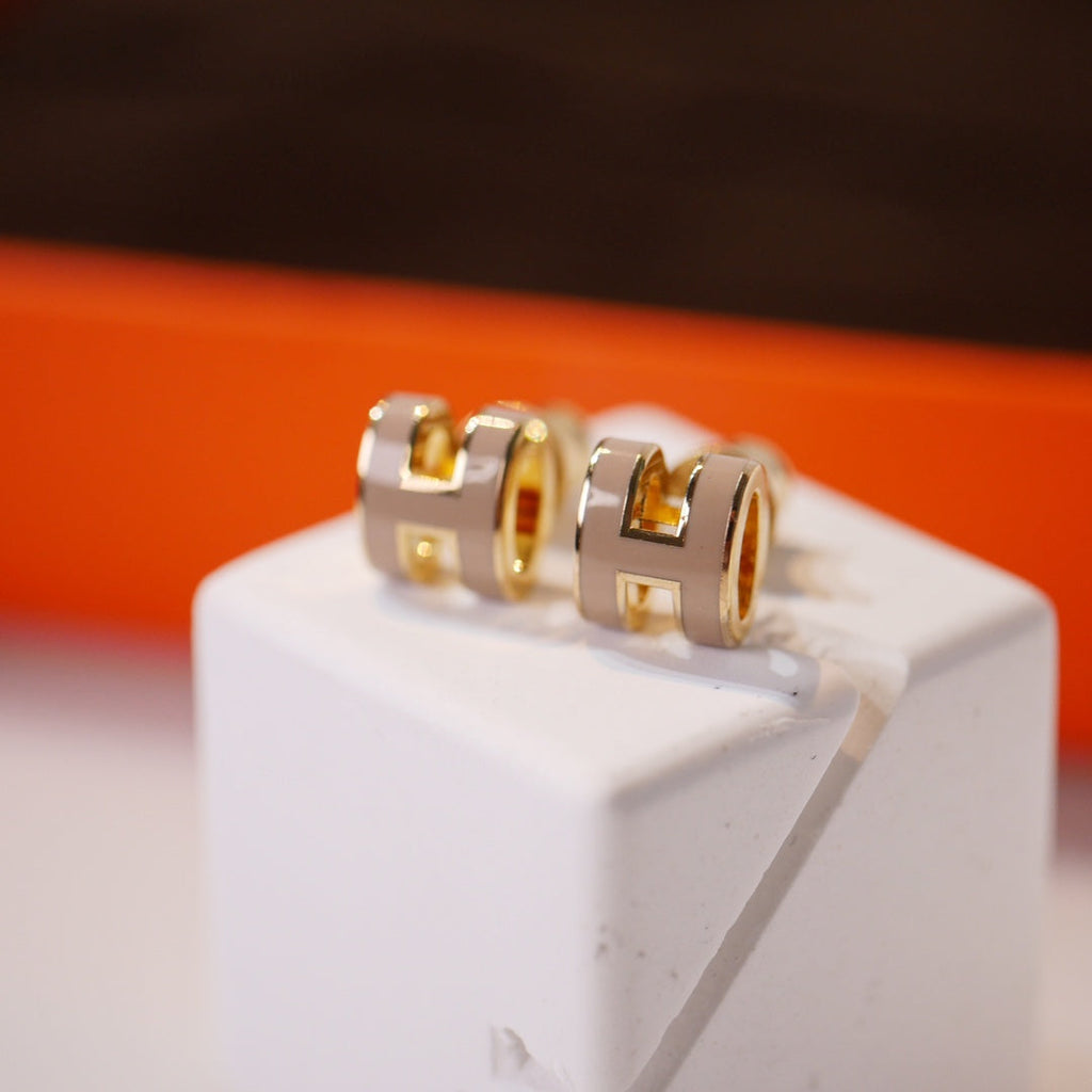 Lumi MINI POP H GOLDENE OHRRINGE GRAU