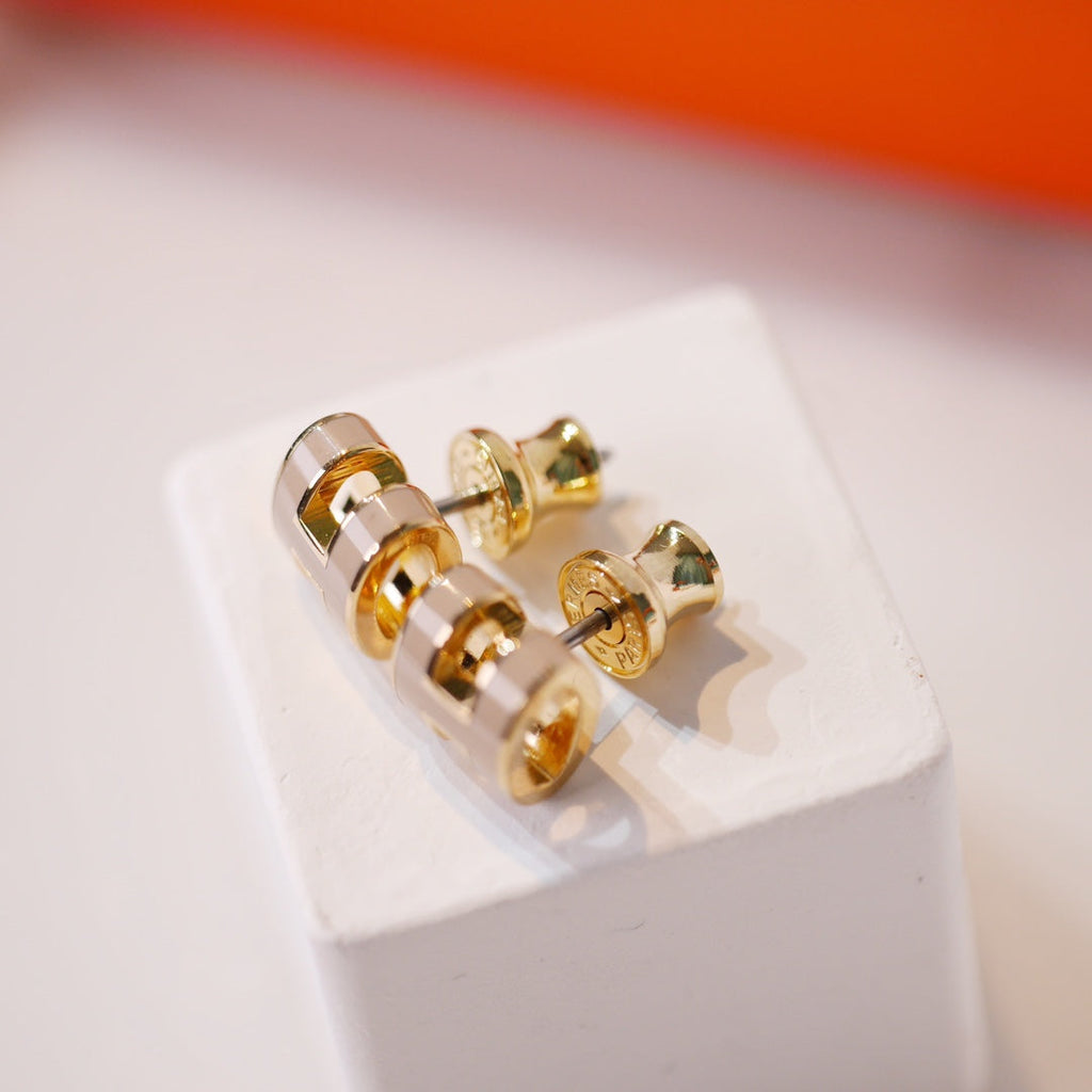 Lumi MINI POP H GOLDENE OHRRINGE GRAU