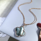 Lumi® CLOVER 25MM GOLD DARK MOP BIG CLOVER NECKLACE