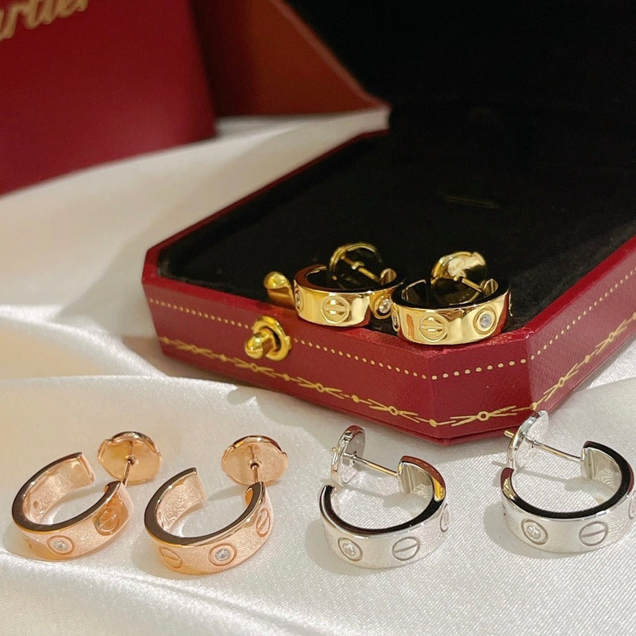 Lumi® LOVE OHRRINGE 5,7 MM 2 DIAMANTEN