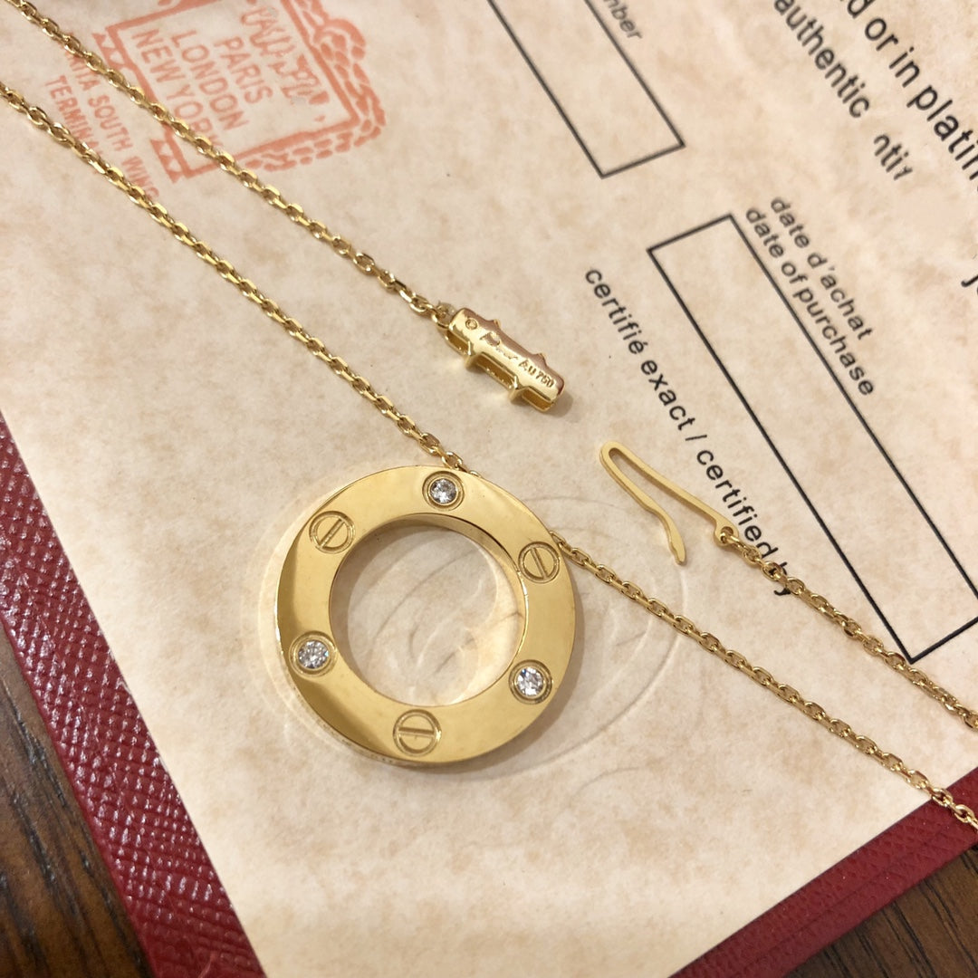 ¡®Lumi¡¯LOVE NECKLACE 16MM 3 DIAMONDS