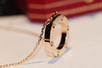 Lumi® LOVE Halskette, 16 mm, 6 Diamanten, Roségold