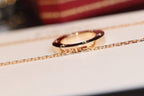 Lumi® LOVE Halskette, 16 mm, 6 Diamanten, Roségold