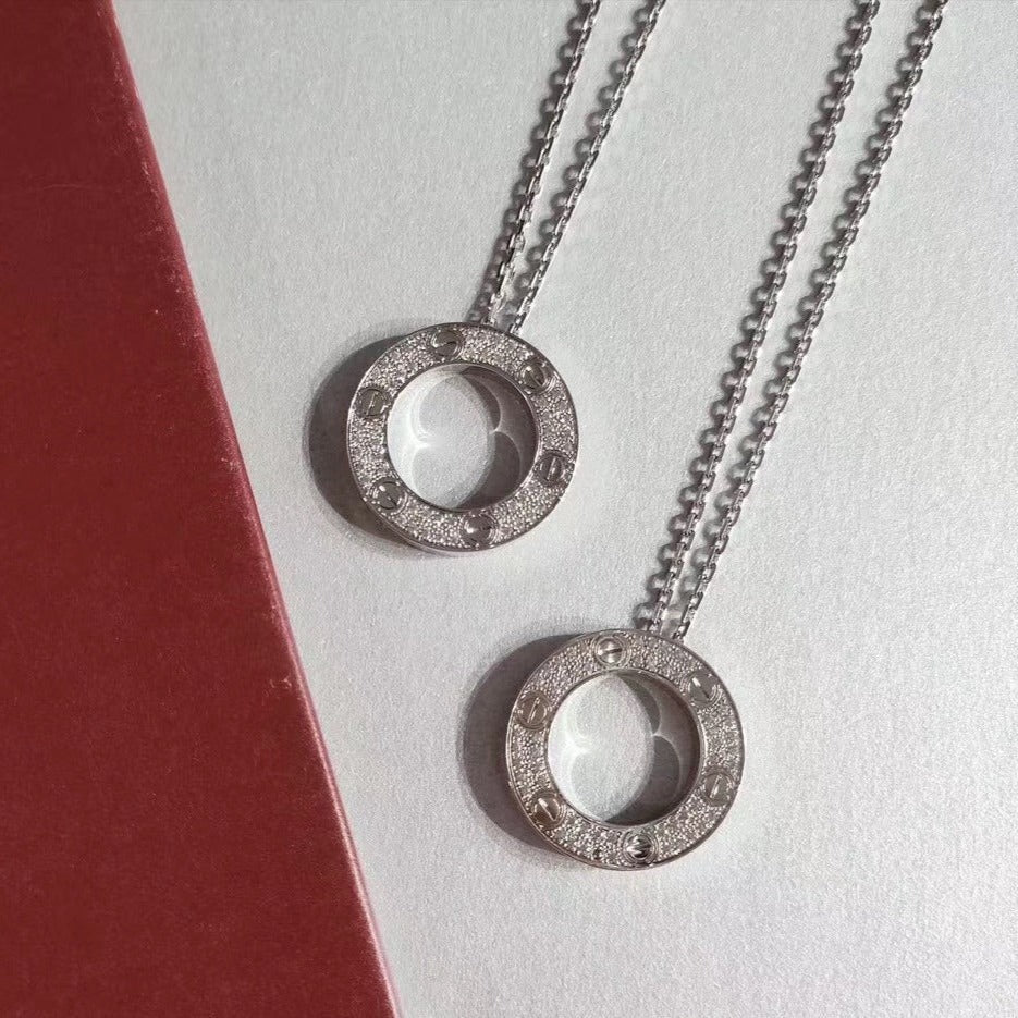 Lumi® LOVE-Halskette, verstellbar, silber