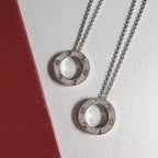 Lumi® LOVE-Halskette, verstellbar, silber
