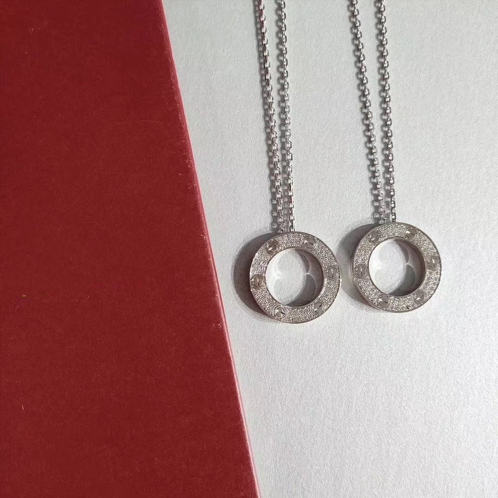 Lumi® LOVE-Halskette, verstellbar, silber