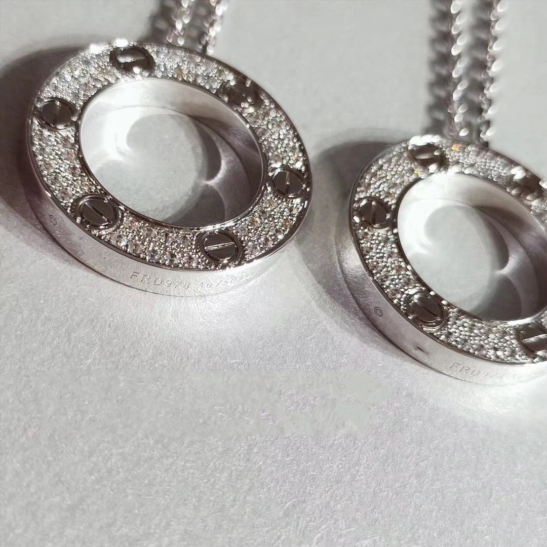 Lumi® LOVE-Halskette, verstellbar, silber