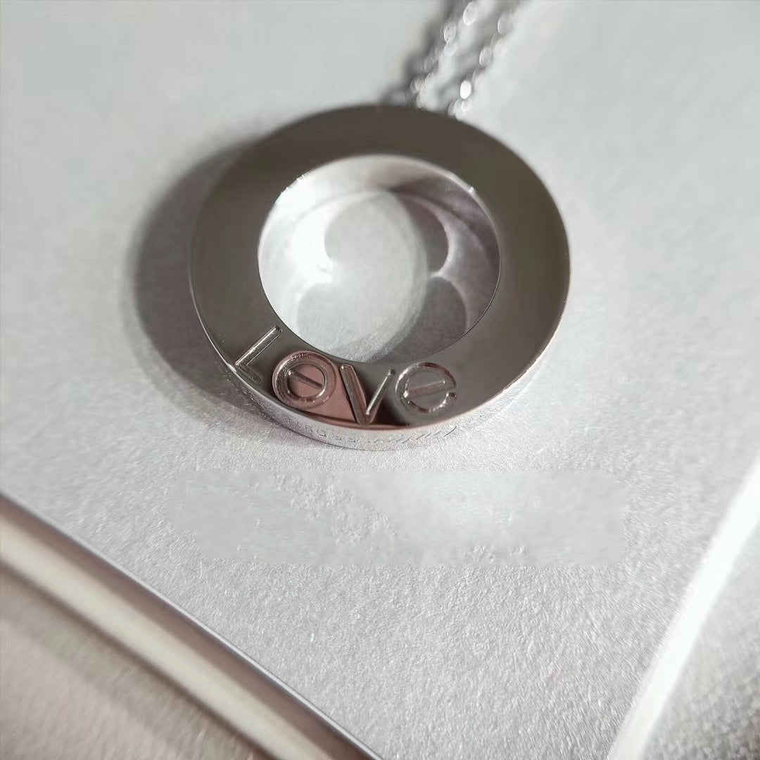 Lumi® LOVE-Halskette, verstellbar, silber