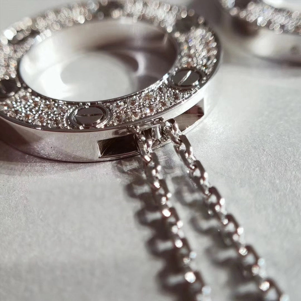 Lumi® LOVE-Halskette, verstellbar, silber