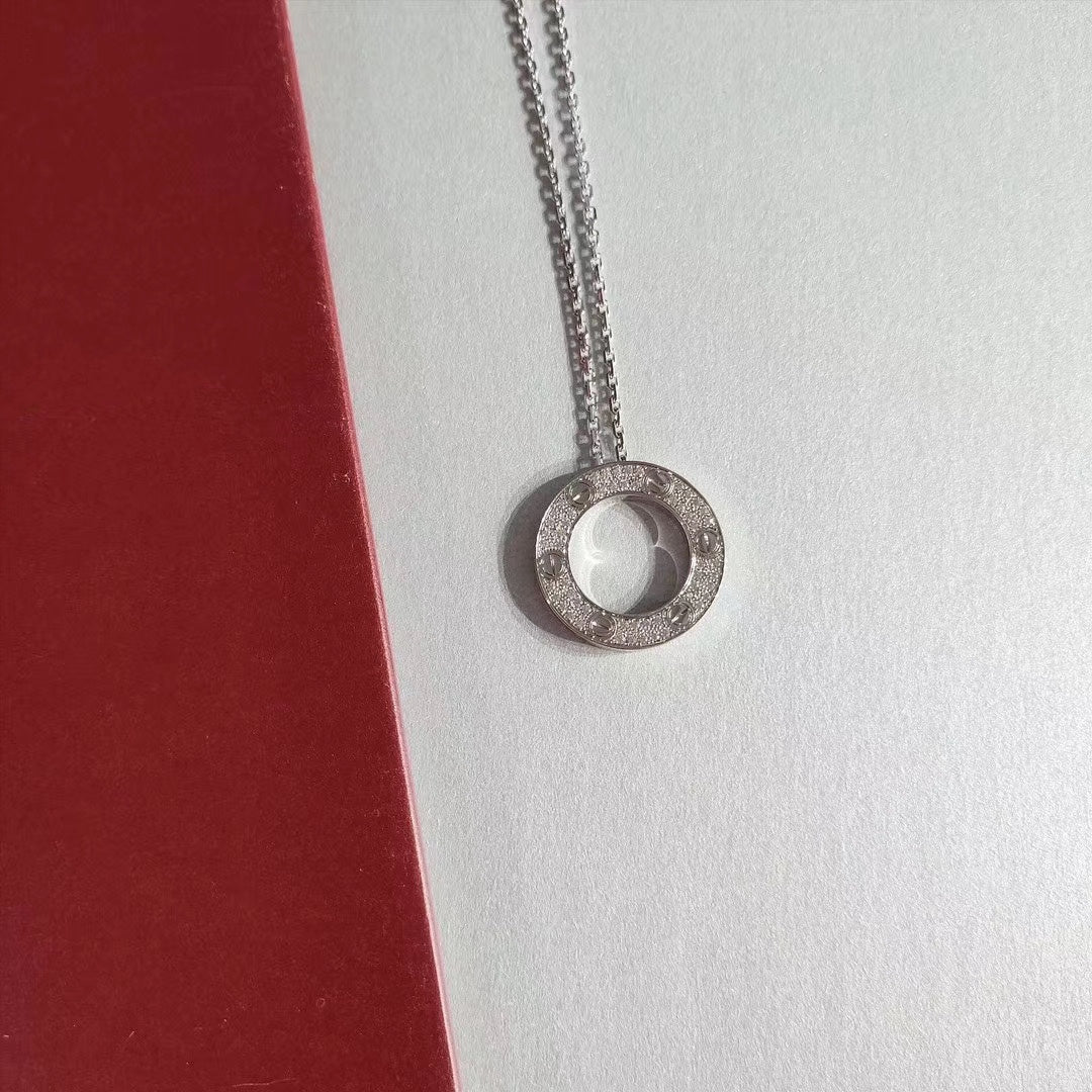 Lumi® LOVE-Halskette, verstellbar, silber