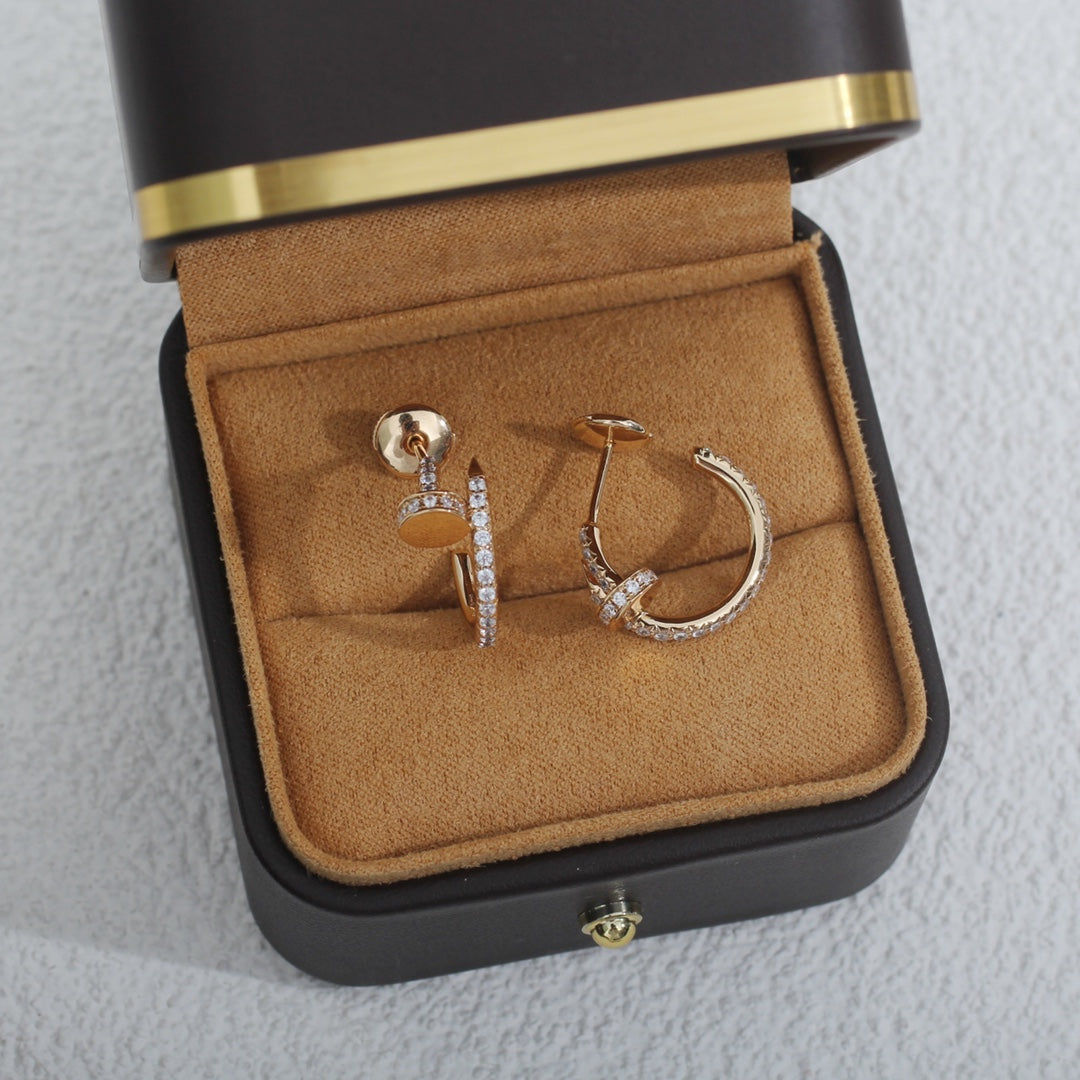 ¡®Lumi¡¯JUSTE EARRINGS 12.75MM PINK GOLD DIAMOND