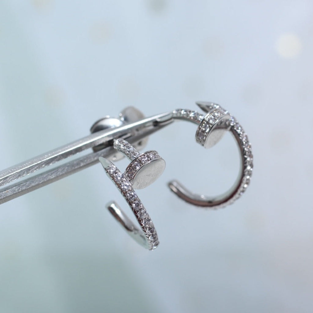 Lumi Juste Ohrringe, 12,75 mm, Silber, Diamant