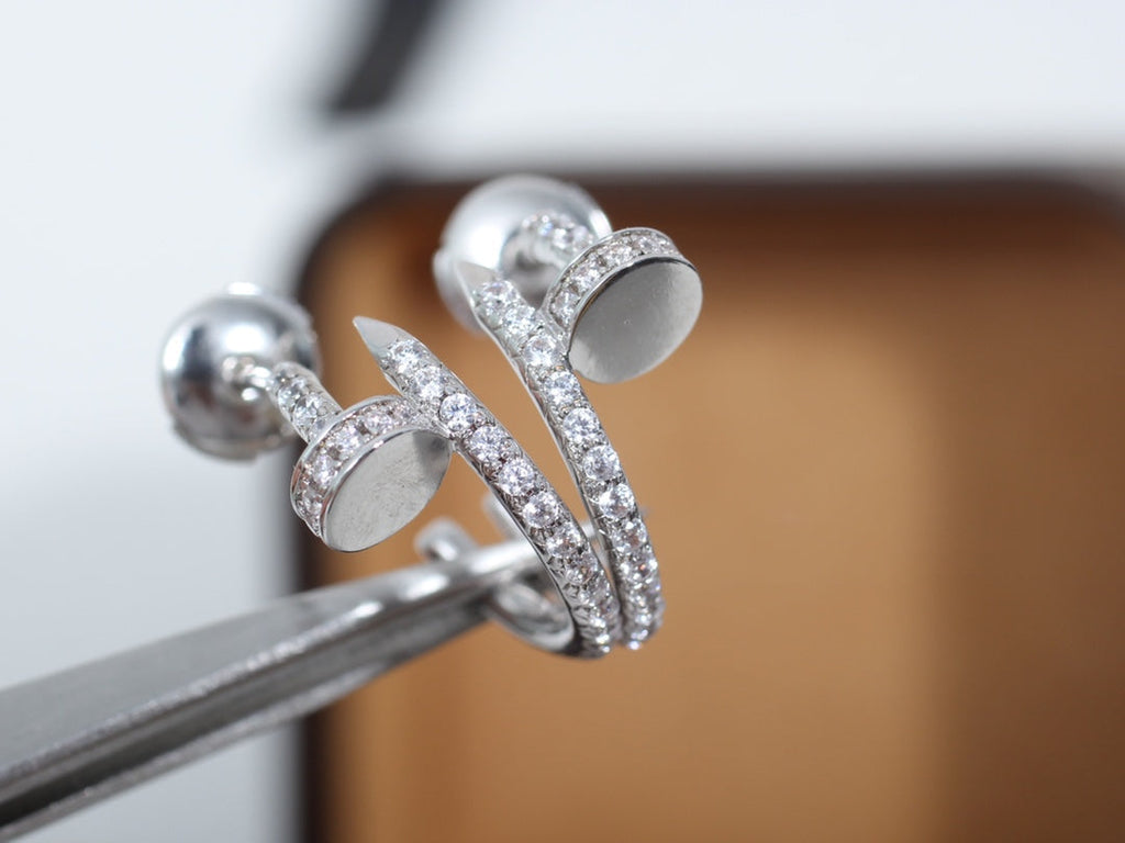 Lumi Juste Ohrringe, 12,75 mm, Silber, Diamant