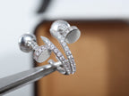 Lumi Juste Ohrringe, 12,75 mm, Silber, Diamant