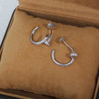 Lumi Juste Ohrringe, 12,75 mm, Silber, Diamant