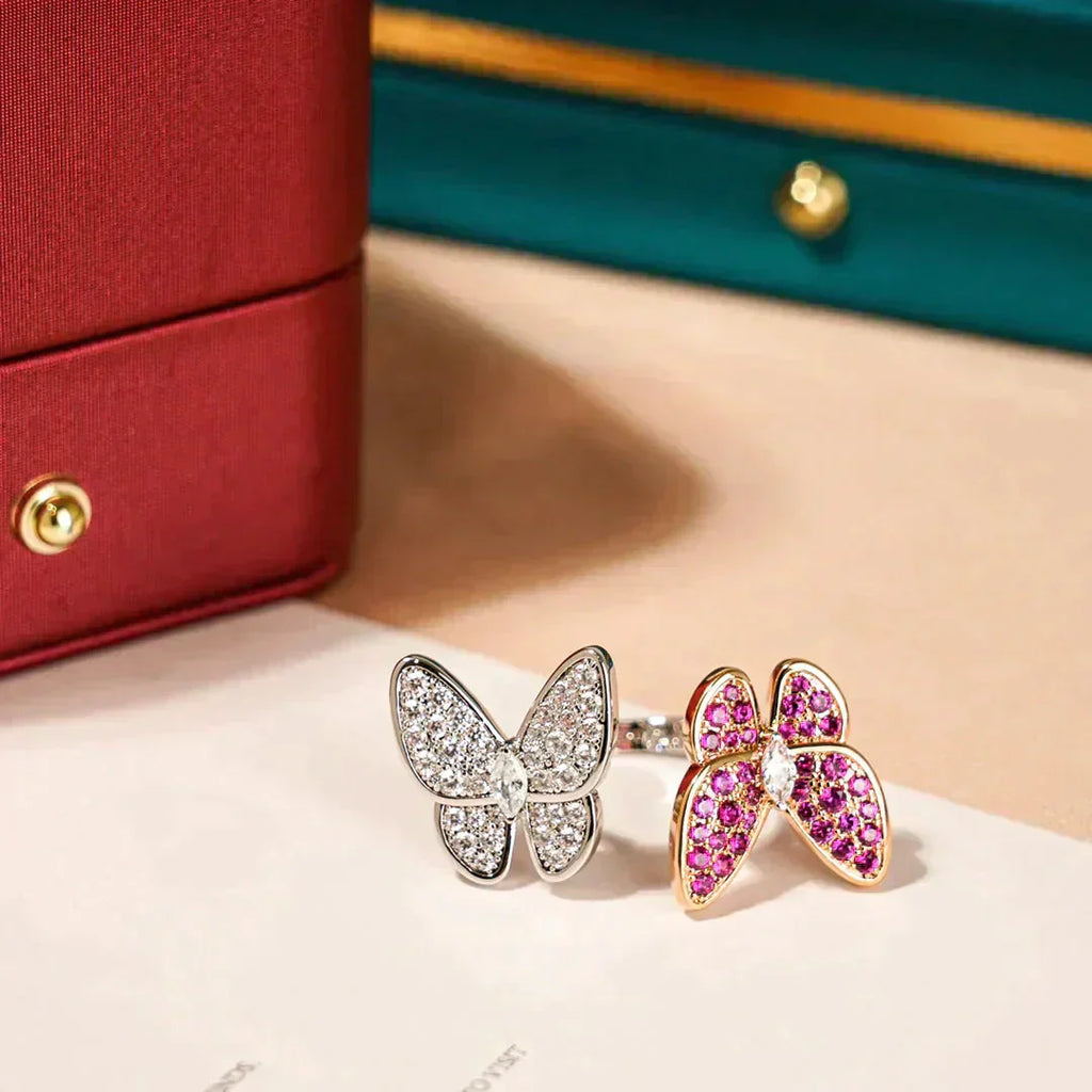 Lumi® Doppel-Schmetterlings-Diamantring