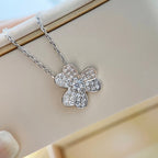 Lumi® Kleeblatt-Diamantkette Silber