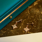 Lumi® Stern-Diamanten-Ohrringe Gold