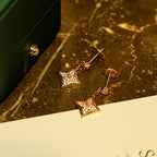 Lumi® Stern-Diamanten-Ohrringe Gold