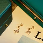 Lumi® Stern-Diamanten-Ohrringe Gold
