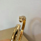 LumiPanthere Gold Diamond offenes Armband