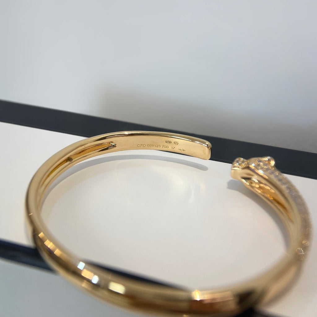 LumiPanthere Gold Diamond offenes Armband